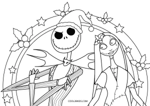 Free Printable NIGHTMARE BEFORE CHRISTMAS Coloring Pages