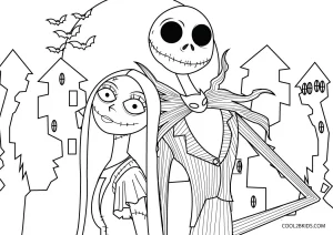 zero nightmare before christmas coloring pages