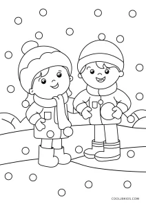 preschool coloring pages for winter