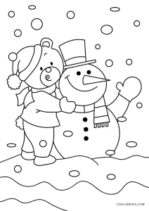 preschool coloring pages for winter