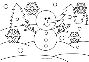 preschool coloring pages for winter