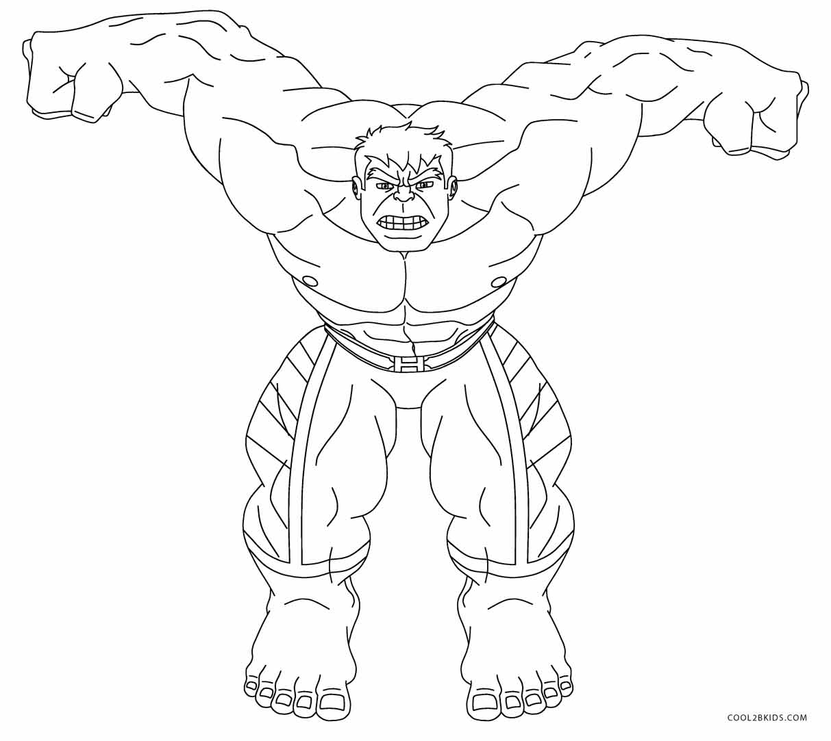 Hulk da Colorare - Disegni per Bambini da Stampare