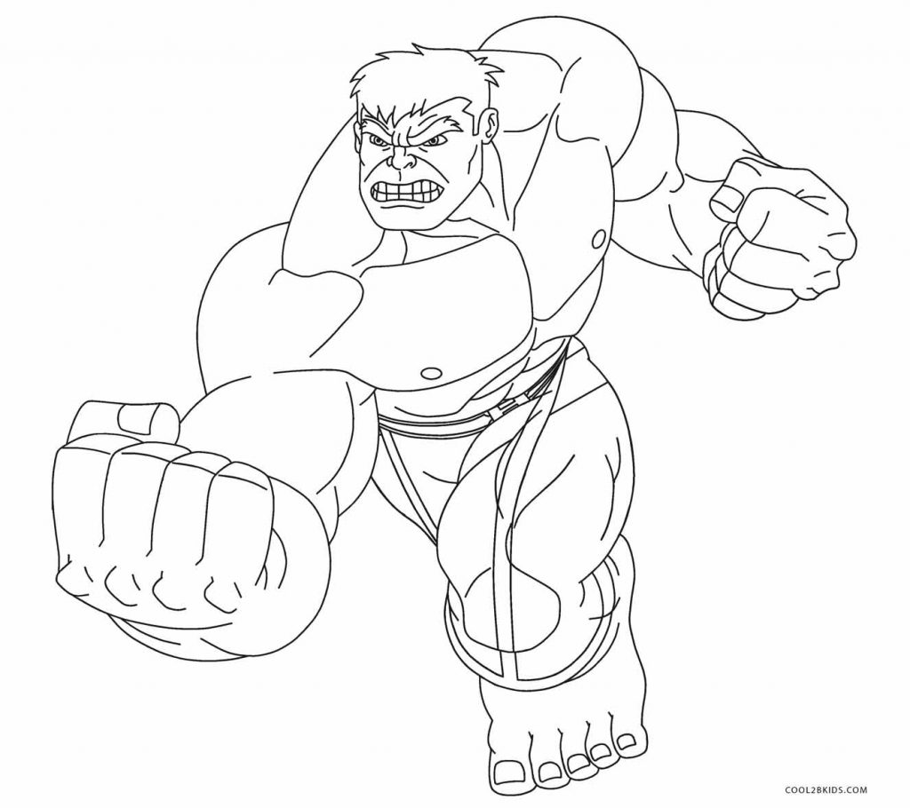 Hulk da Colorare - Disegni per Bambini da Stampare