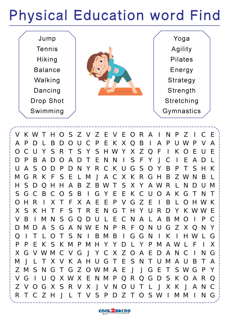 health and physical education worksheets