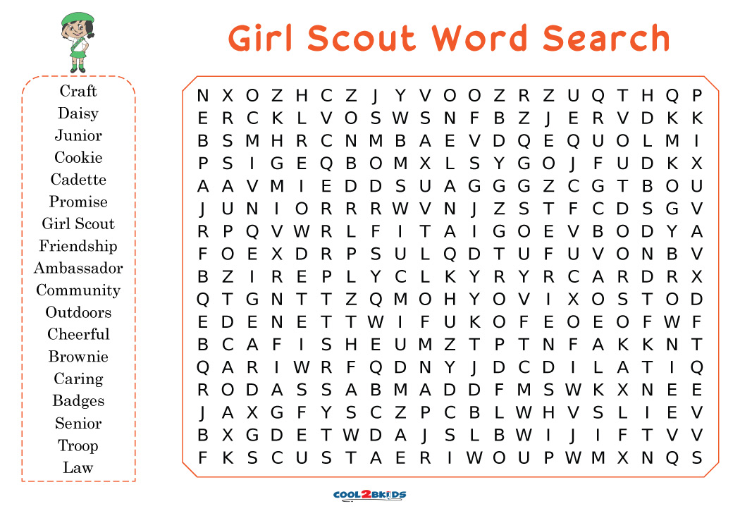Printable Word Search For Girls