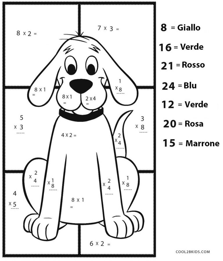 Matematica da colorare disegni per bambini da stampare