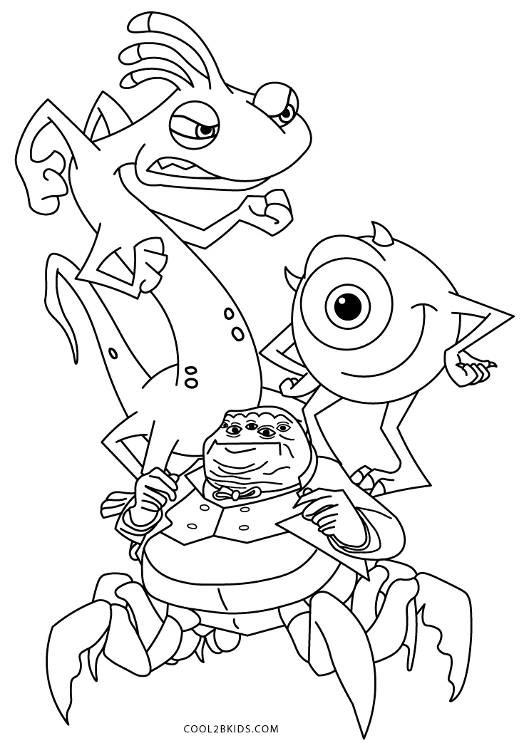920 Disney Coloring Pages Monsters Inc  Best Free