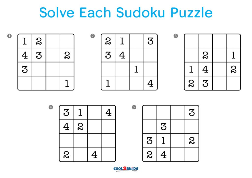 Free Printable Easy Sudoku Puzzles