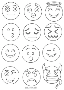 Free Printable Emoji Coloring Pages For Kids