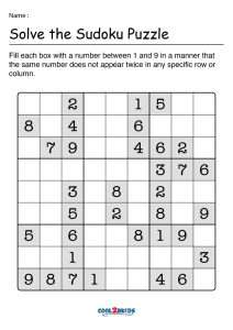 Free Printable Easy Sudoku with the Answer #2393