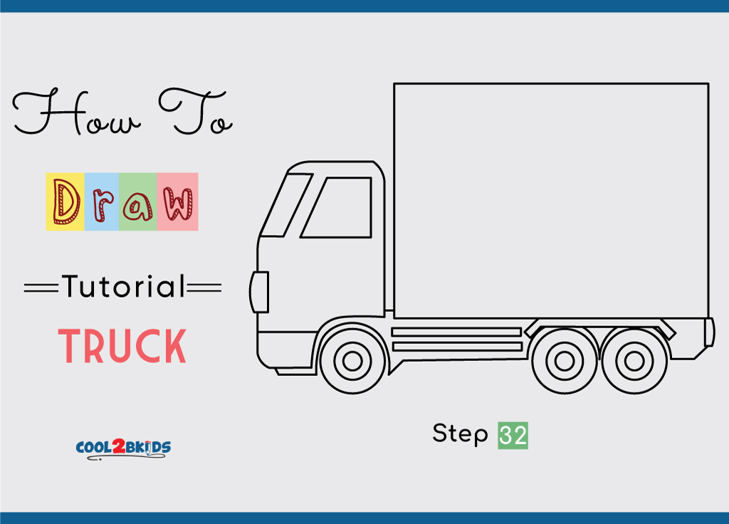 How to draw a delivery truck easy learn drawing step by step with draw easy  - YouTube