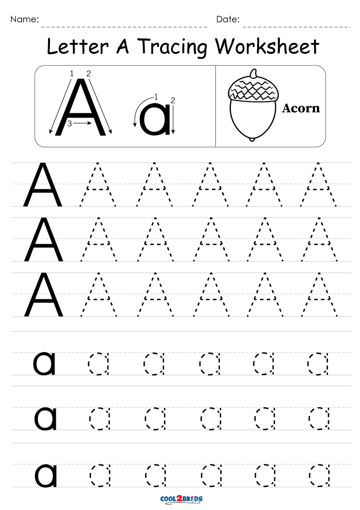 Traceable Letter A Printable