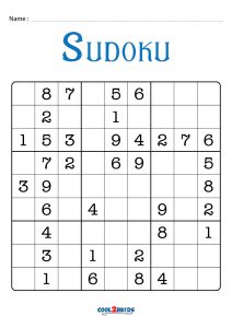 Free Printable Easy Sudoku with the Answer #1181