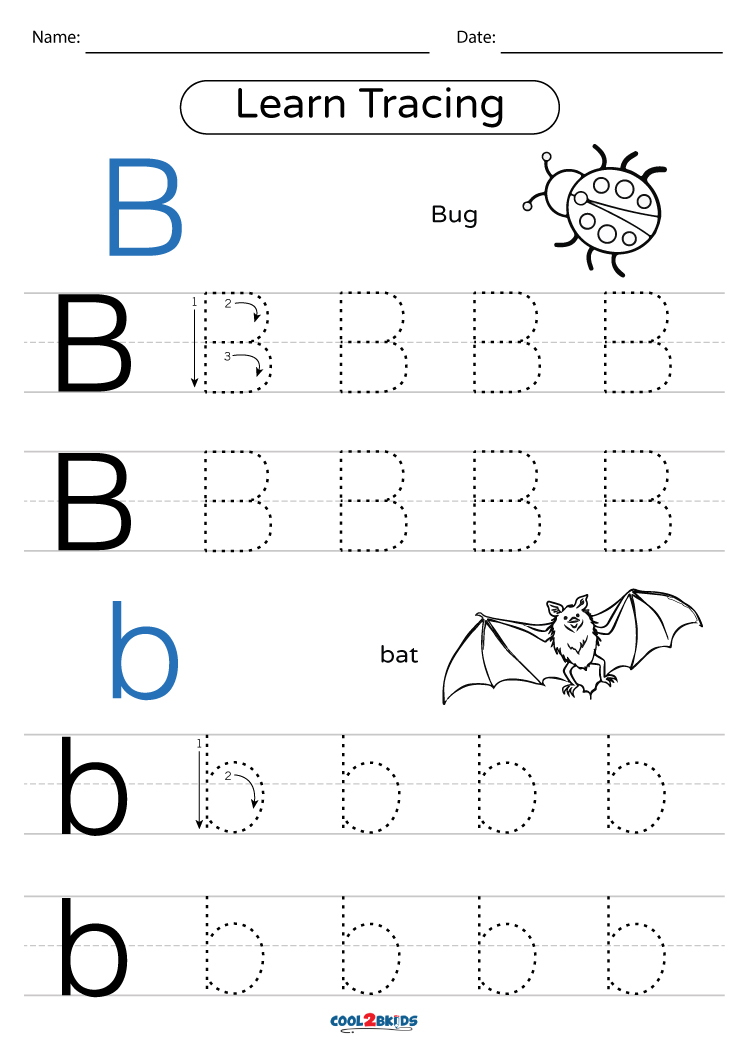 Free Printable Letter B Tracing Worksheets