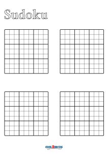 free printable blank sudoku puzzles