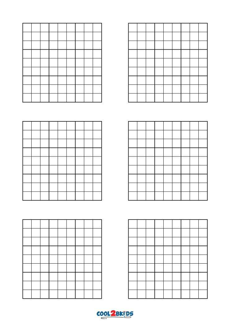 blank sudoku board printable
