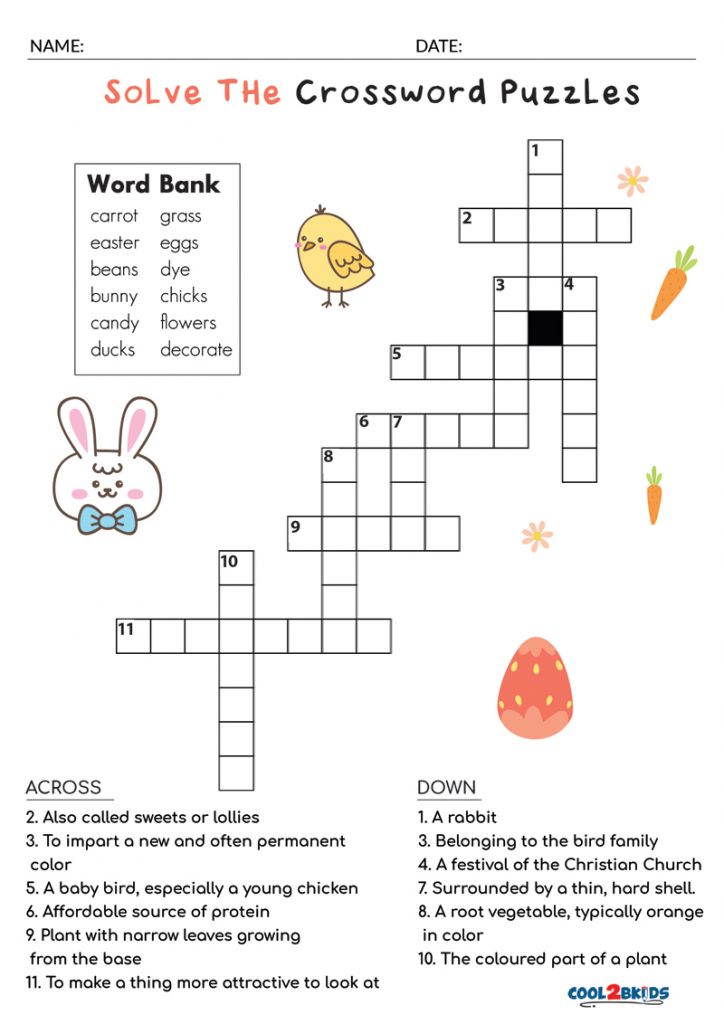 Free Printable Easy Crossword Puzzles