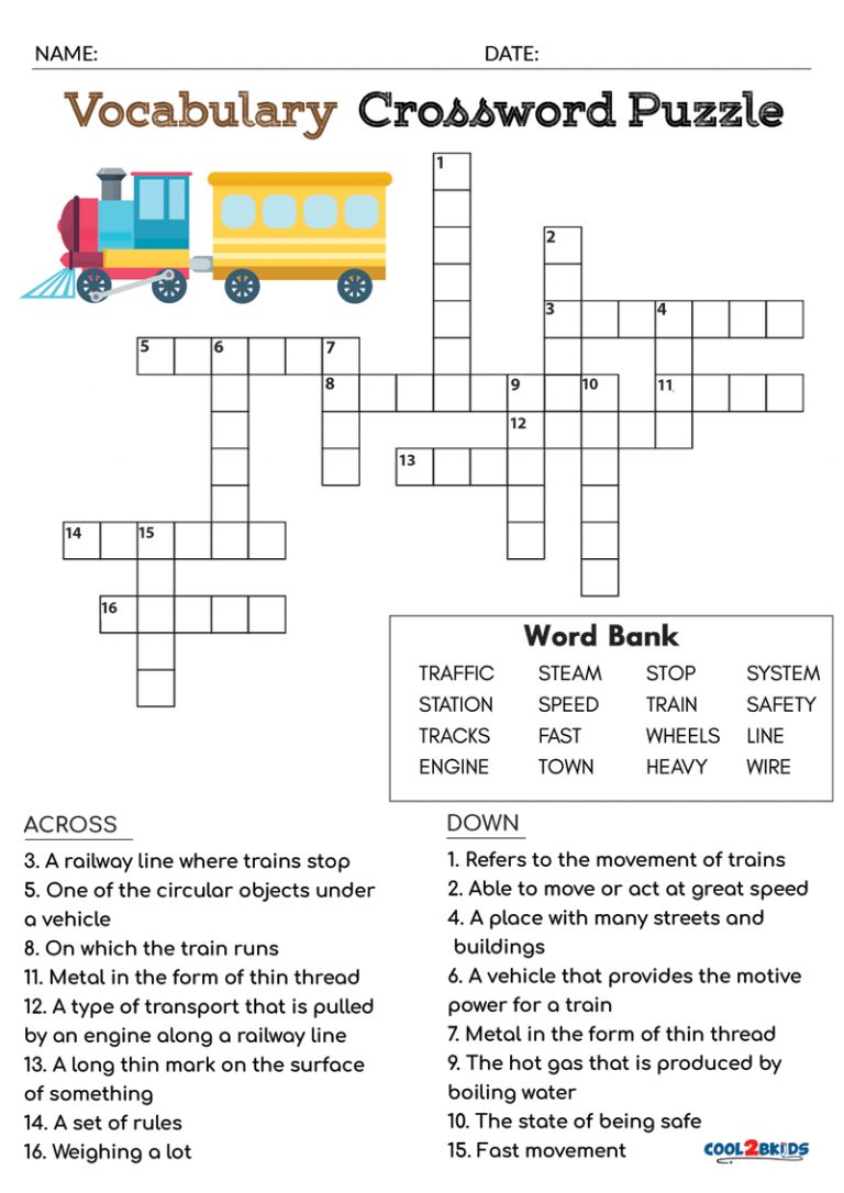 Free Printable Easy Crossword Puzzles