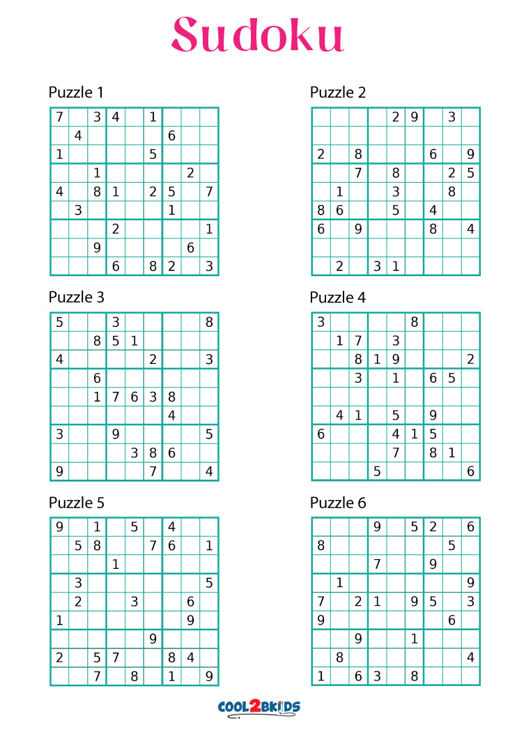 Free Printable Hard Sudoku Puzzles