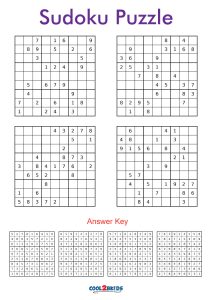 Free Printable Medium Sudoku with the Answer #6538