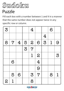 Free Printable Medium Sudoku with the Answer #5527