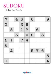 Free Printable Medium Sudoku with the Answer #5527