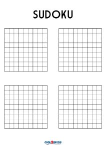 free printable blank sudoku puzzles