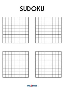 Blank 4×4 Sudoku Grid – Free Printable