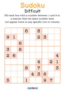 Printable #Difficult #Sudoku  Sudoku puzzles, Sudoku, Hard puzzles