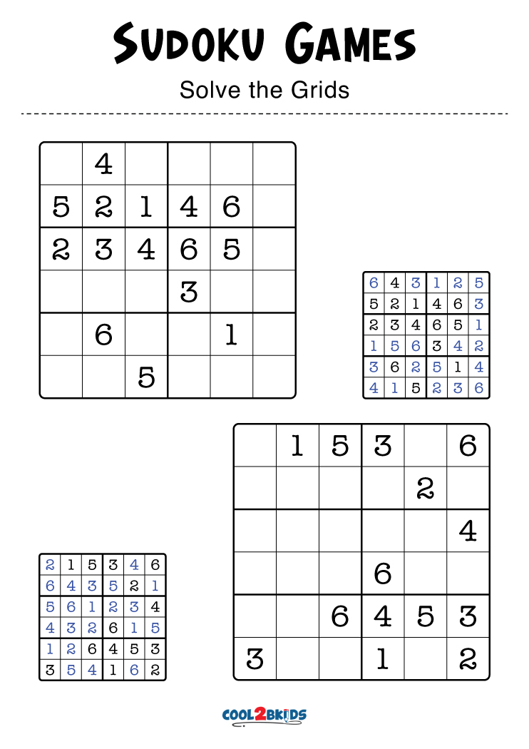 Free Printable Sudoku 6x6 Puzzles