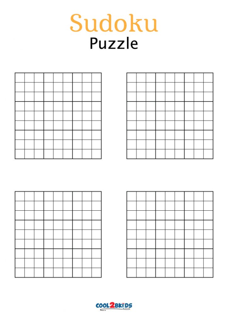 Free Printable Blank Sudoku Puzzles