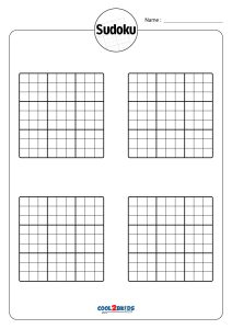 free printable blank sudoku puzzles