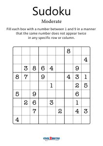 Free Printable Medium Sudoku with the Answer #5527