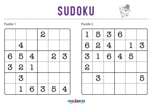 6x6 Sudoku Puzzles Printable - Sheet 1