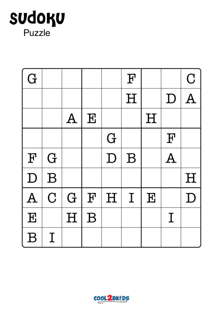 Alphabet Sudoku Printable