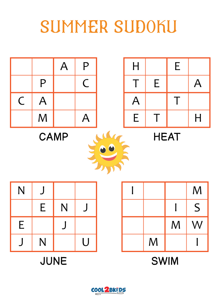 Free Printable Word Sudoku Puzzles