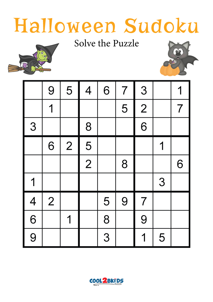 Free printable halloween sudoku puzzles