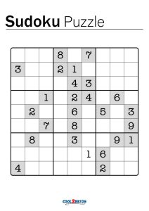 Free Printable Large Print Sudoku Puzzles