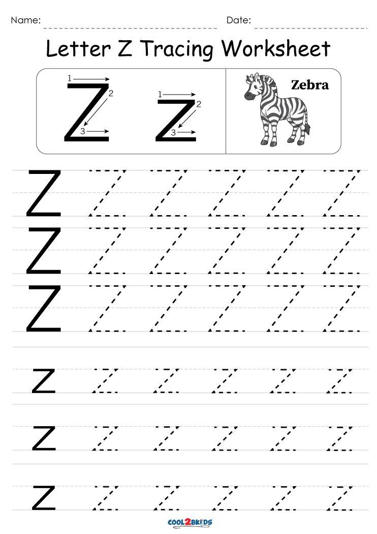 Tracing Letter Z Printable