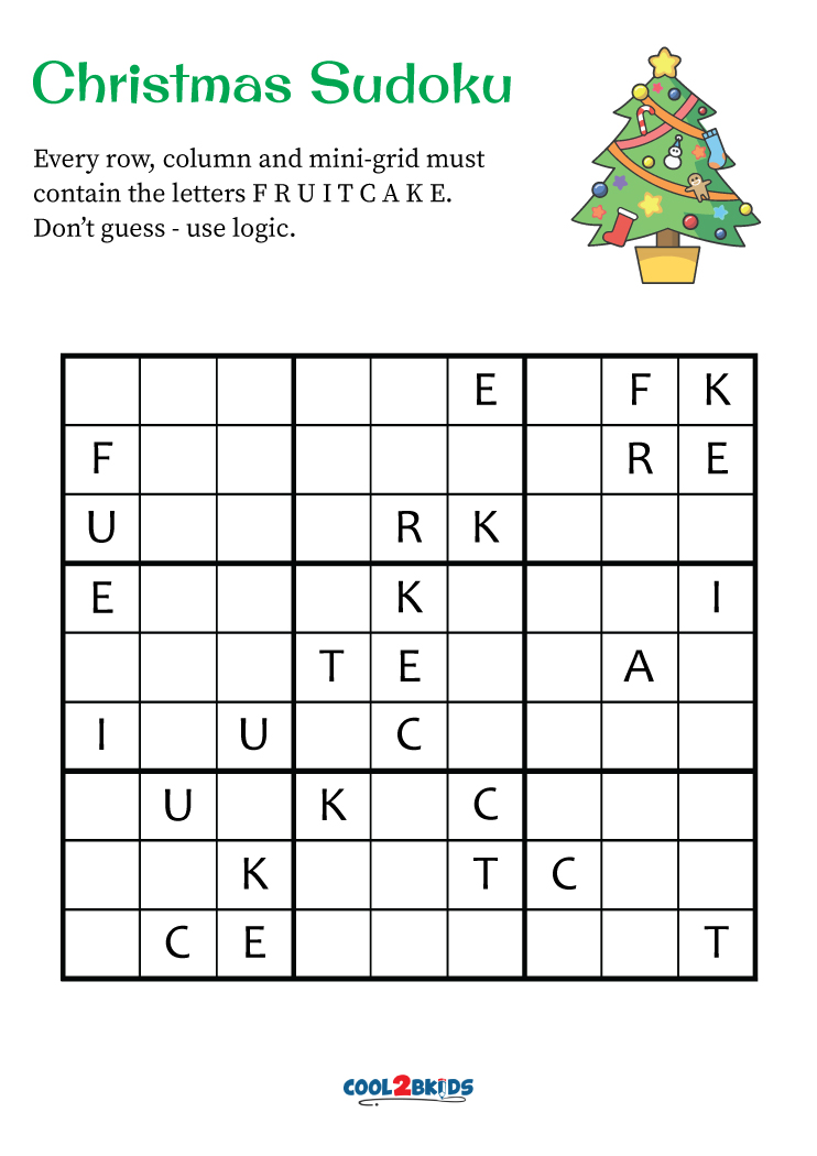 Free Printable Word Sudoku Puzzles