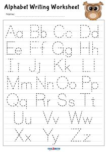 pre k worksheets alphabet tracing