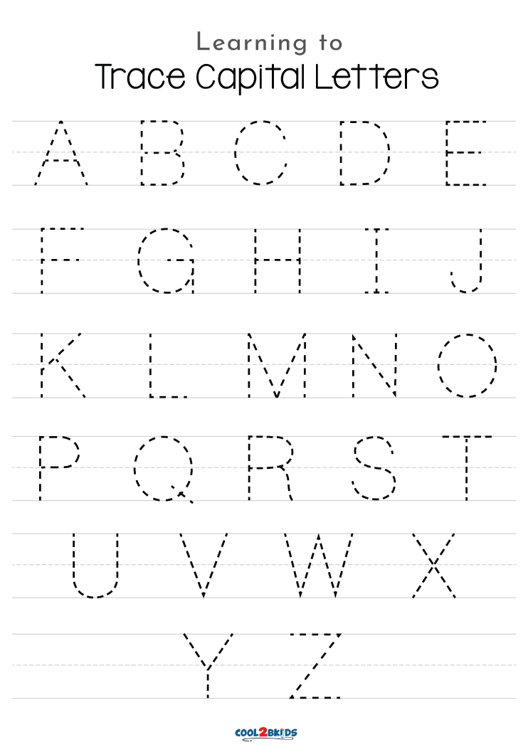 Free Printable Letter (Alphabet) Tracing Worksheets