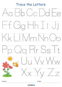 pre k worksheets alphabet tracing