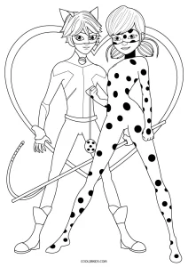 Miraculous Lady bug e Cat noir - Para Imprimir e Colorir  Ladybug coloring  page, Coloring pages, Bug coloring pages