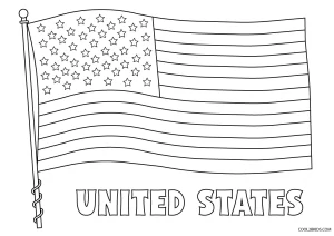 american flag outline printable