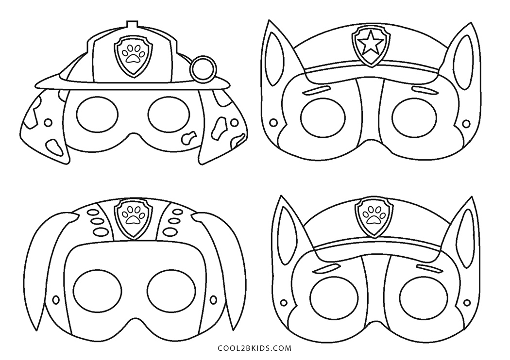 Du Repos Inutilis Arbitre Paw Patrol Masken Ausdrucken Faire Ses 