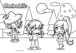 Free Printable Gacha Life Cute Coloring Page, Sheet and Picture