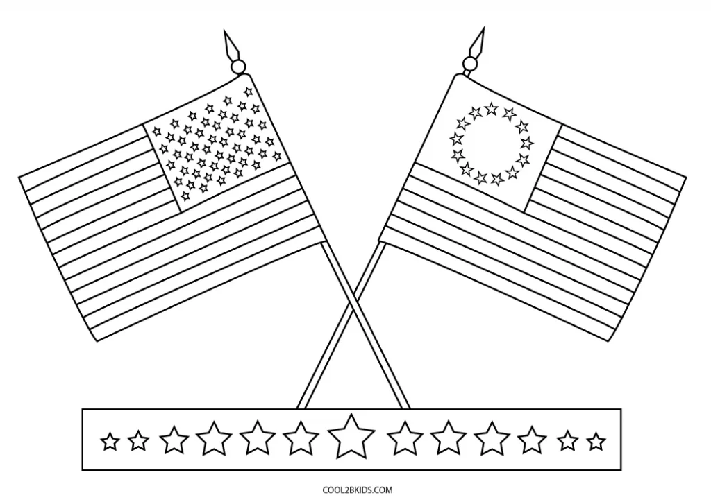 free printable united states flag coloring pages