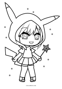 Gacha Life Galaxy Girl Character coloring page