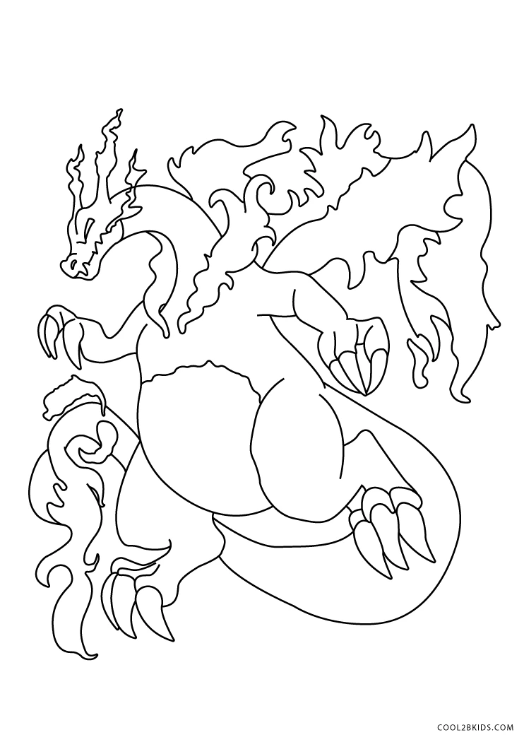 🖍️ Pokémon Charizard - Printable Coloring Page for Free 